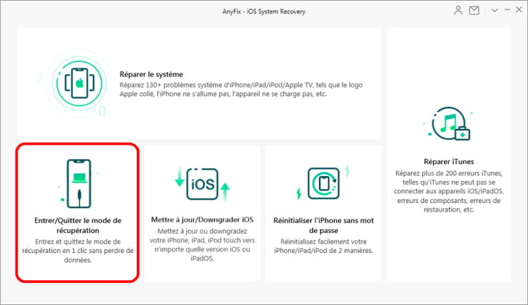 Comment entrer et sortir du mode récupération d’un iPhone ou d’un iPad