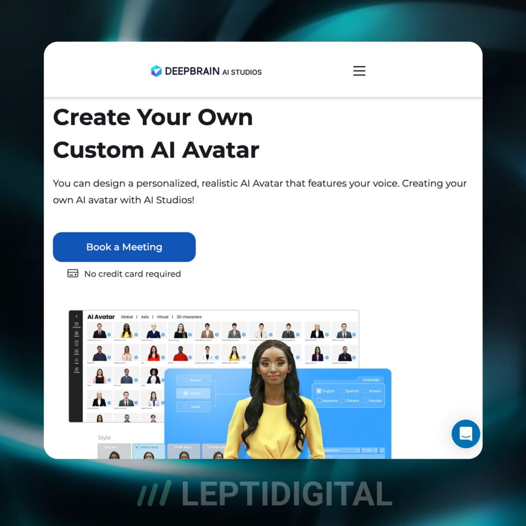 DeepBrain Création Avatar Vidéo IA