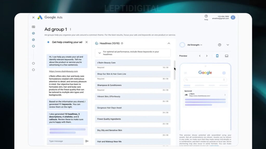 Google Ads IA Générative Annonces Publicitaires