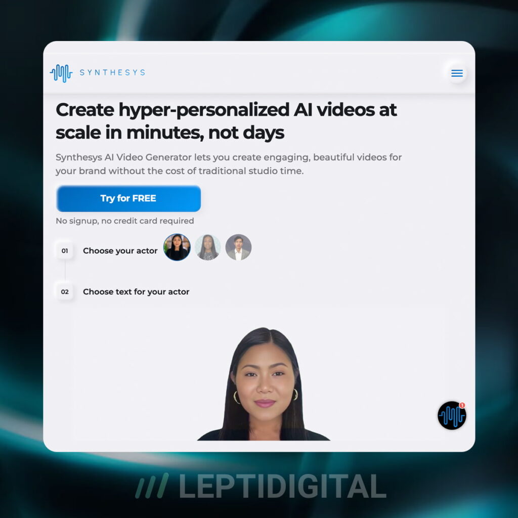 Synthesis Création Avatar Vidéo IA