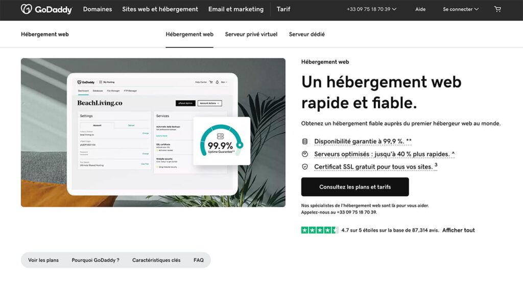 Hébergement Web Drupal GoDaddy