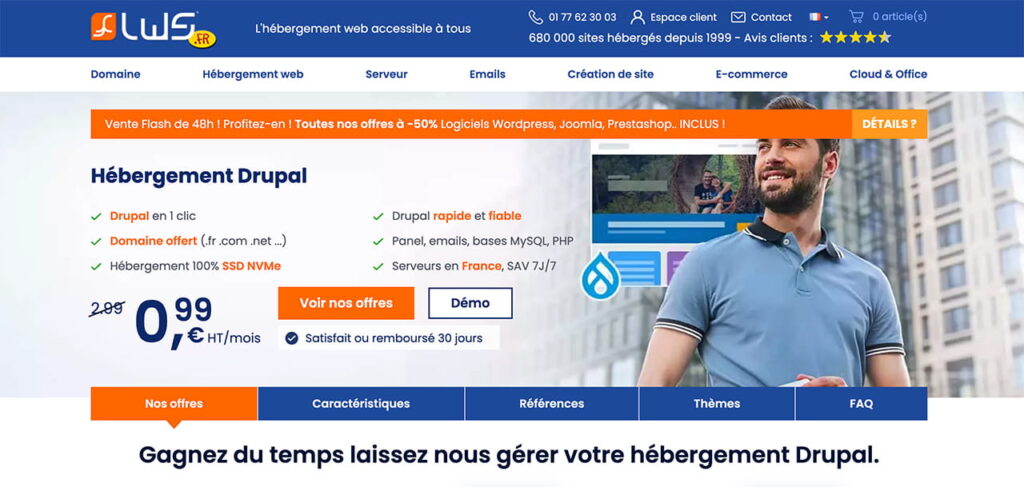 Hébergement Web Drupal LWS
