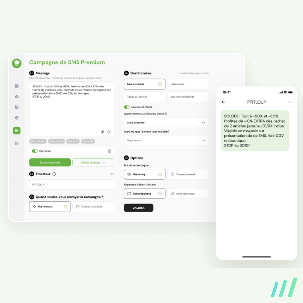 octopush sms interface