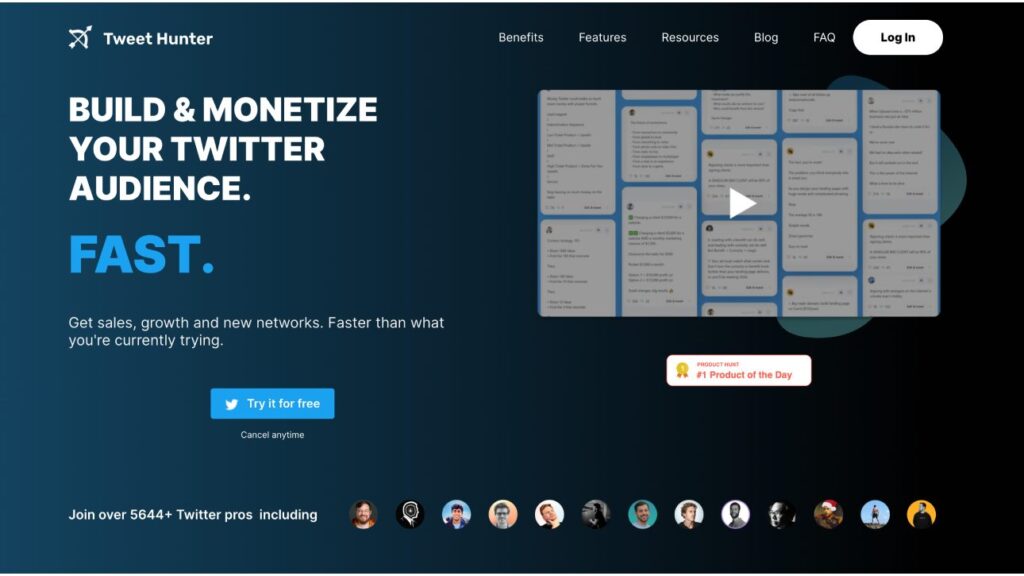 Tweet Hunter Outil Génération Contenus IA pour X