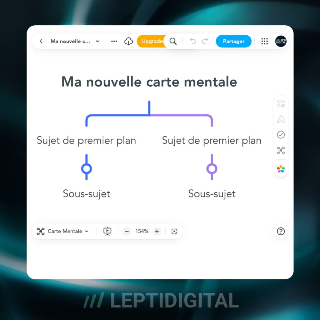 Interface MindMeister Mindmapping
