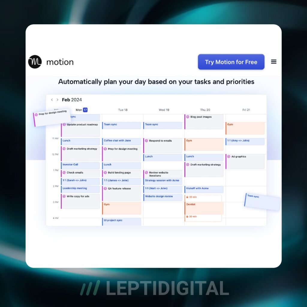 Motion app - gestion de projet et de planning