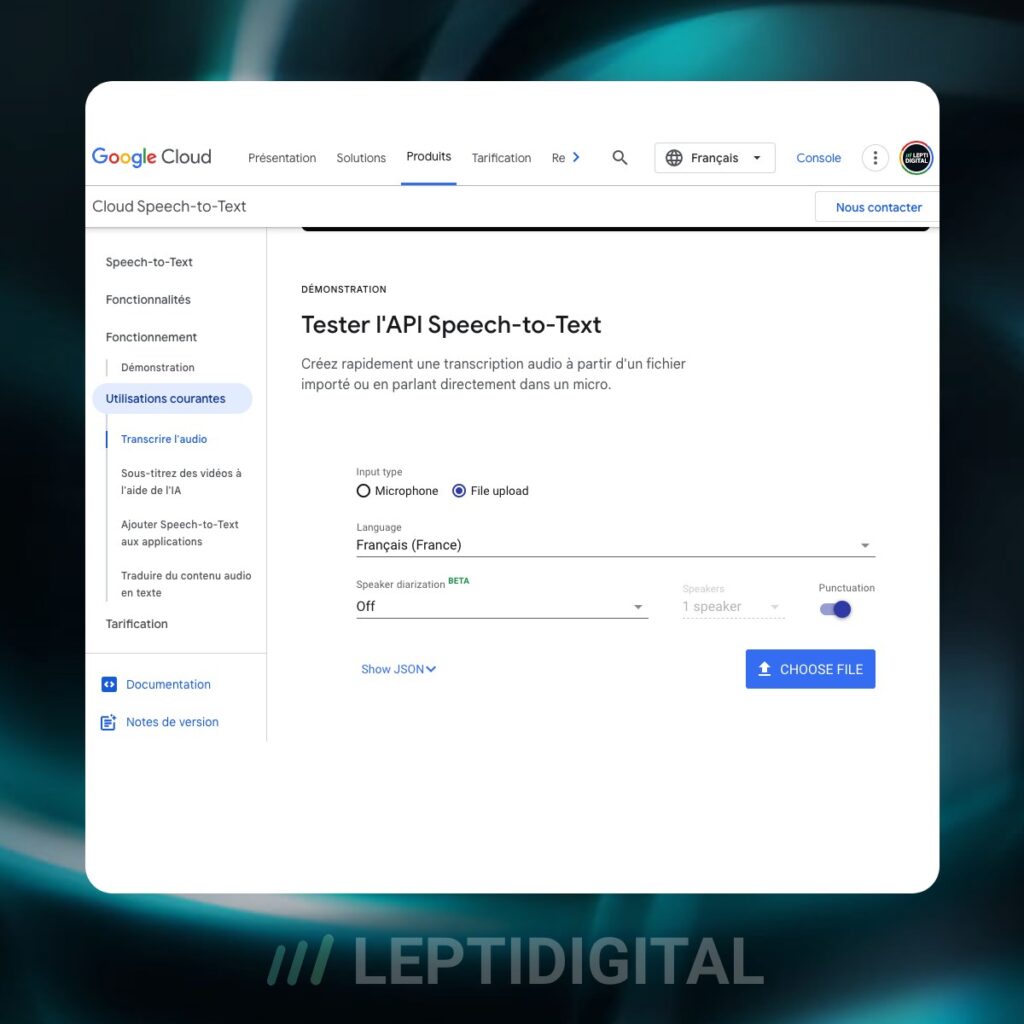 Google Cloud Speech to Text