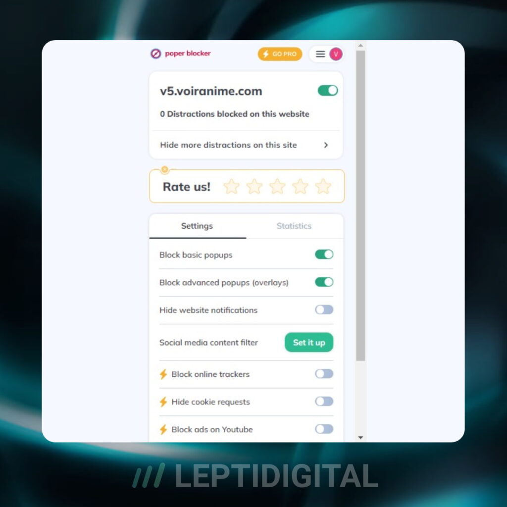interface poper blocker
