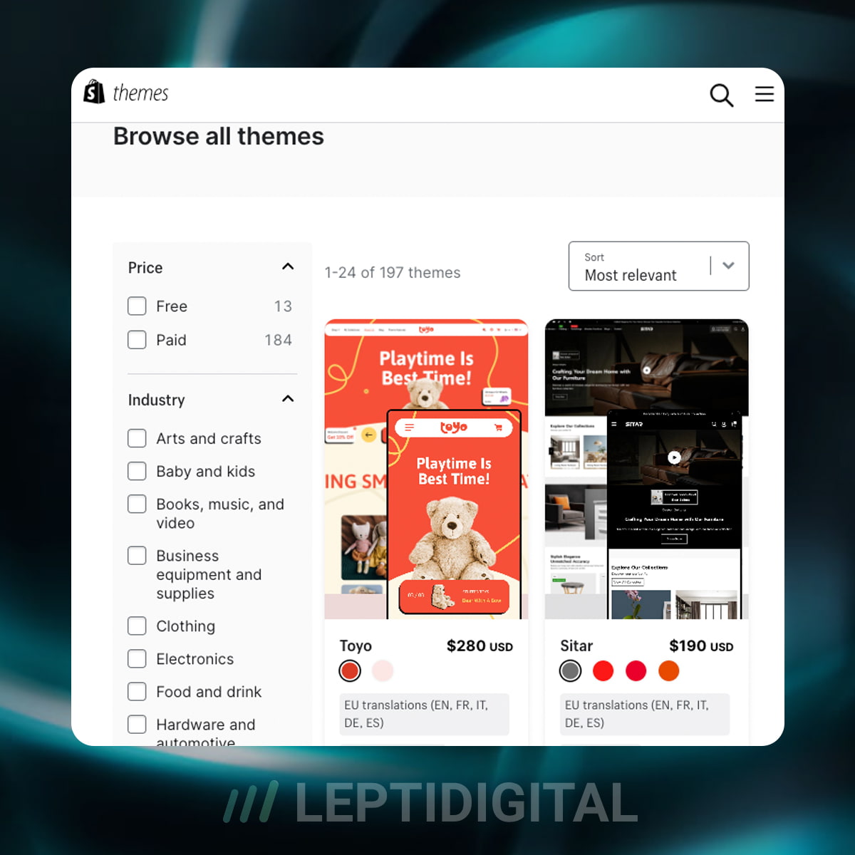 Thèmes Shopify