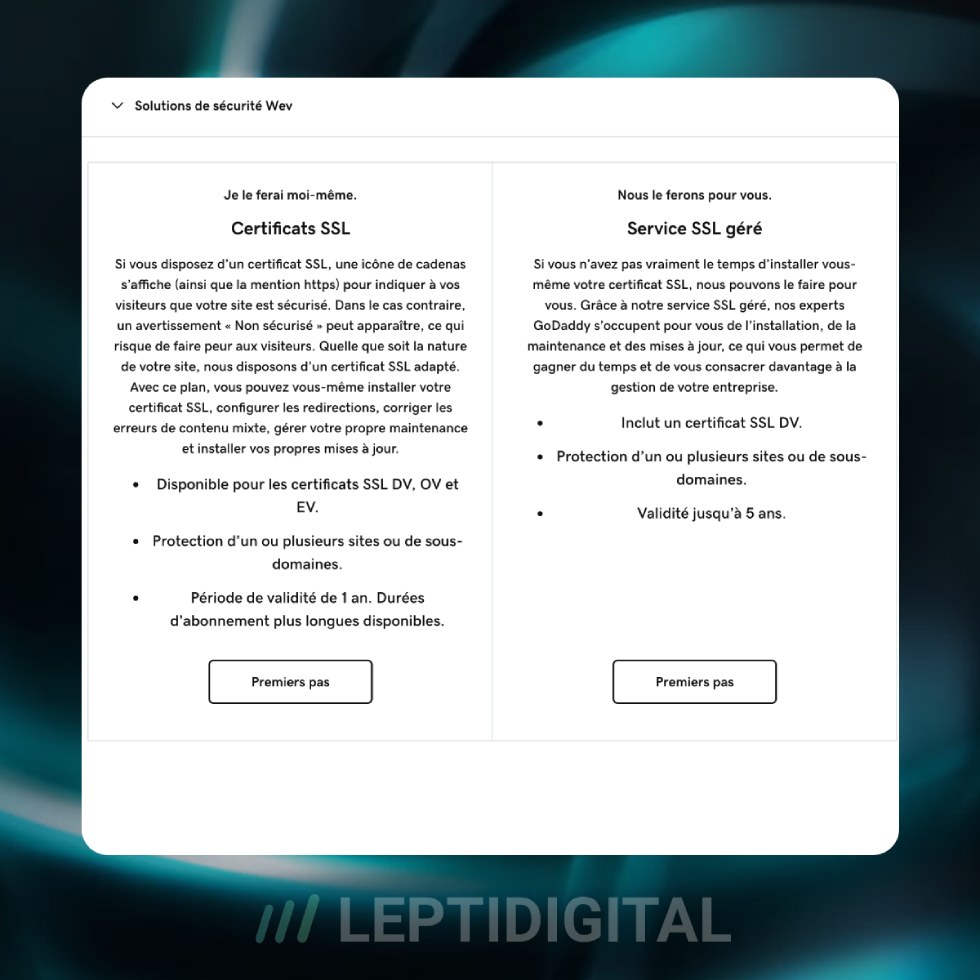 Certificats SSL GoDaddy