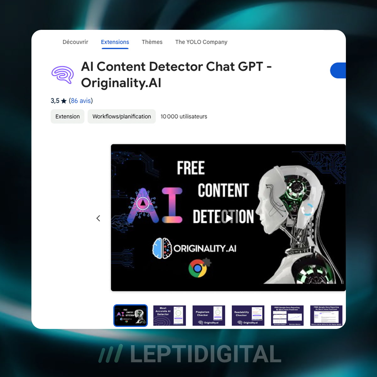 Extension Chrome Originality.ai