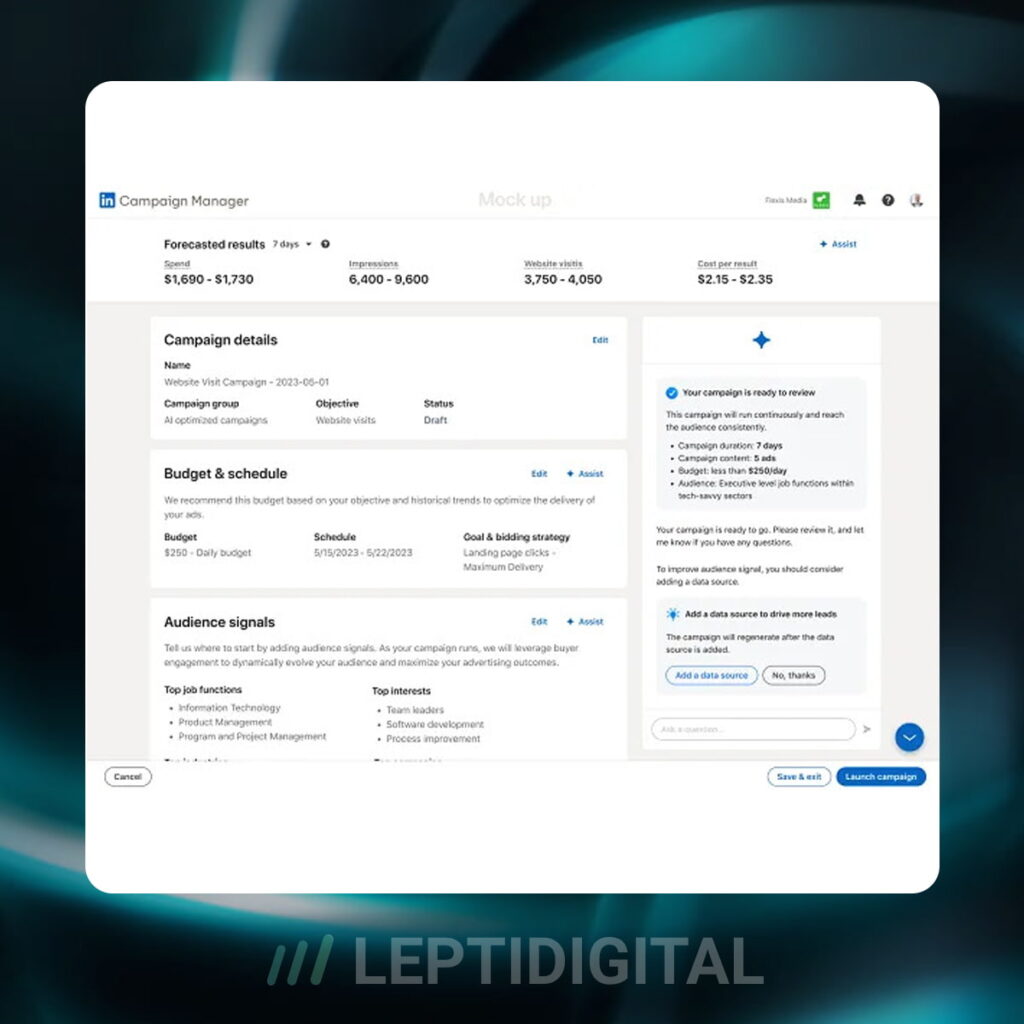 Interface Accelerate Campaign LinkedIn