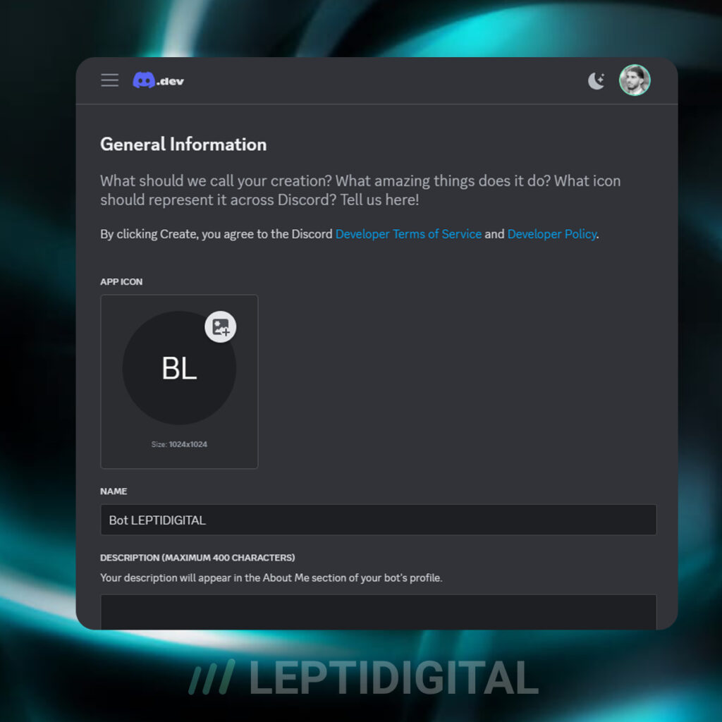 informations générales robot discord