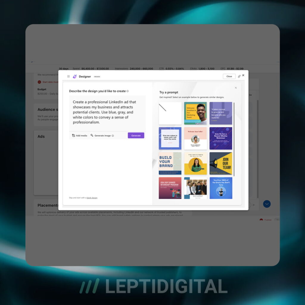 Microsoft Designer Accelerate Campaign LinkedIn