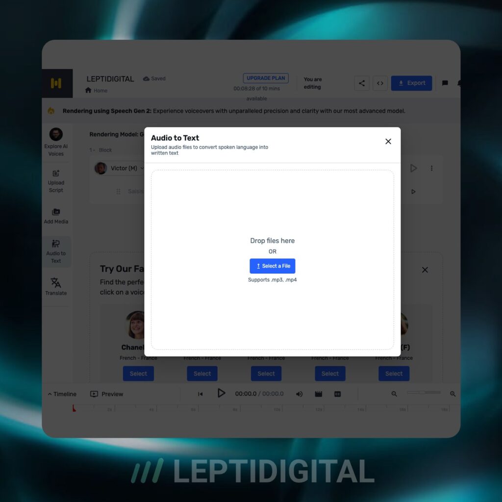 Murf.ai - Outil de transcription audio en texte
