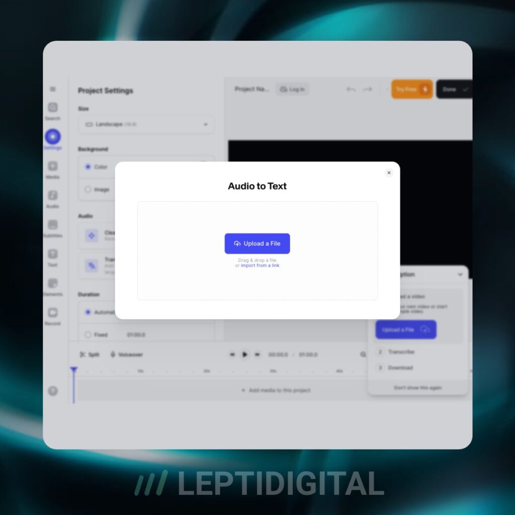 Veed.io - Logiciel de retranscription audio en texte par IA