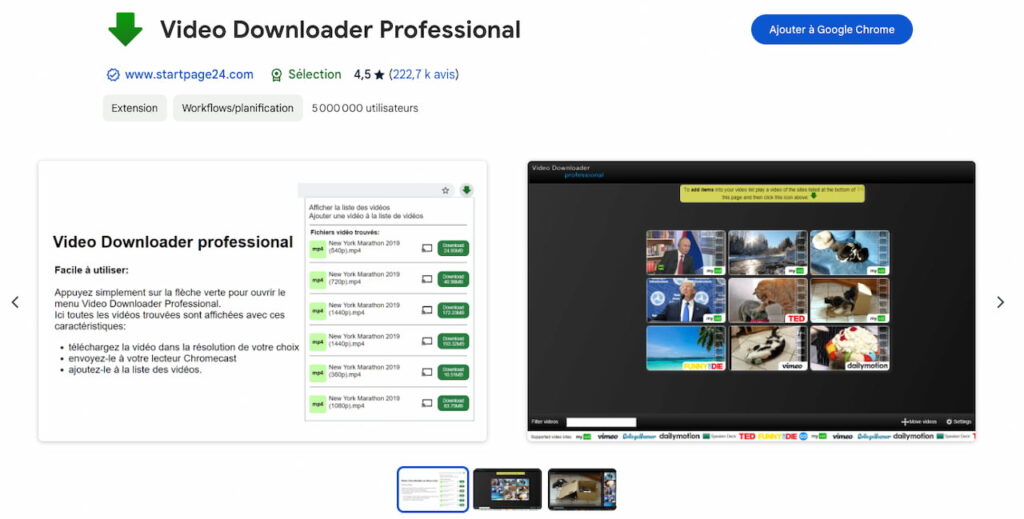 Videodownloader professionnel