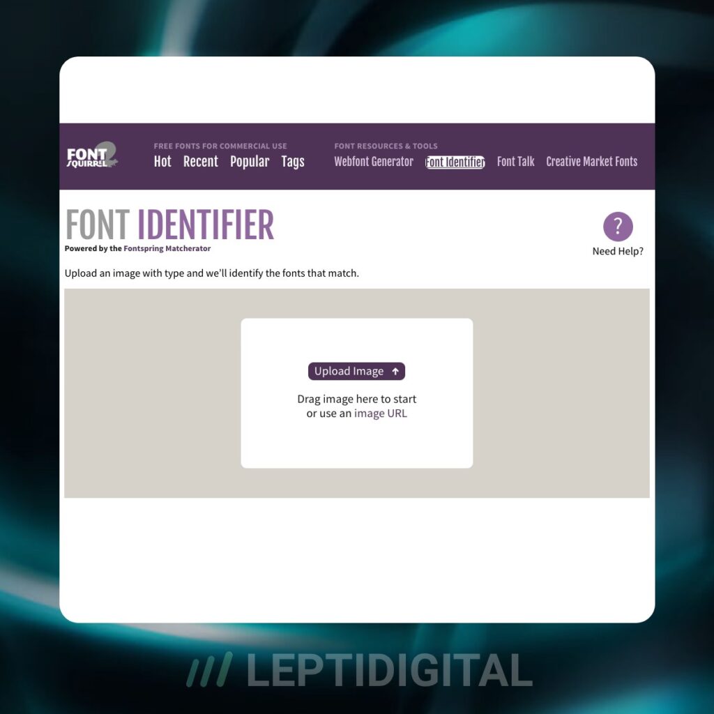 FontSquirrel font identifier : un service en ligne gratuit pour rechercher des polices d'écriture depuis une image