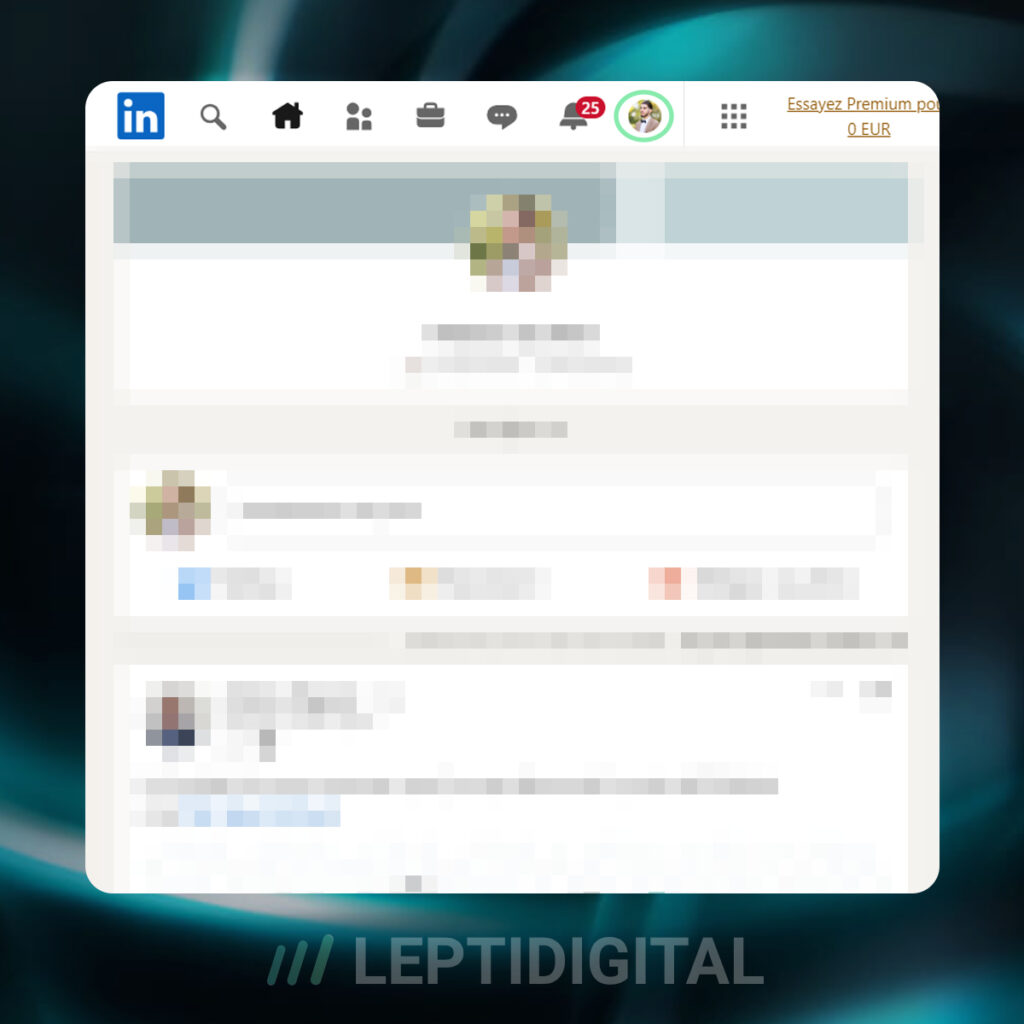 profil page linkedin ordinateur