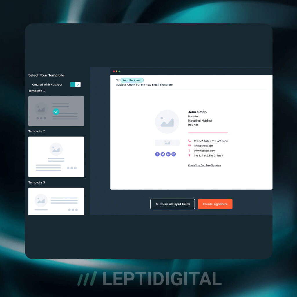 Generateur Signature Email Hubspot