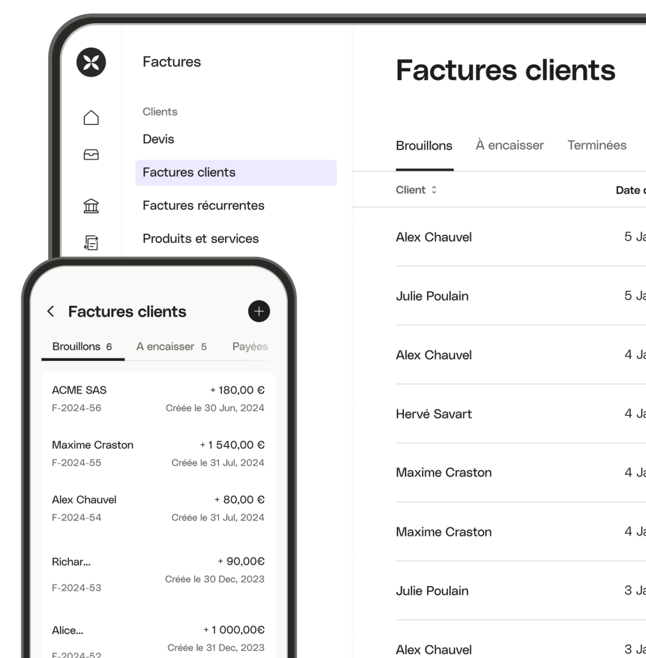 Qonto - Factures clients