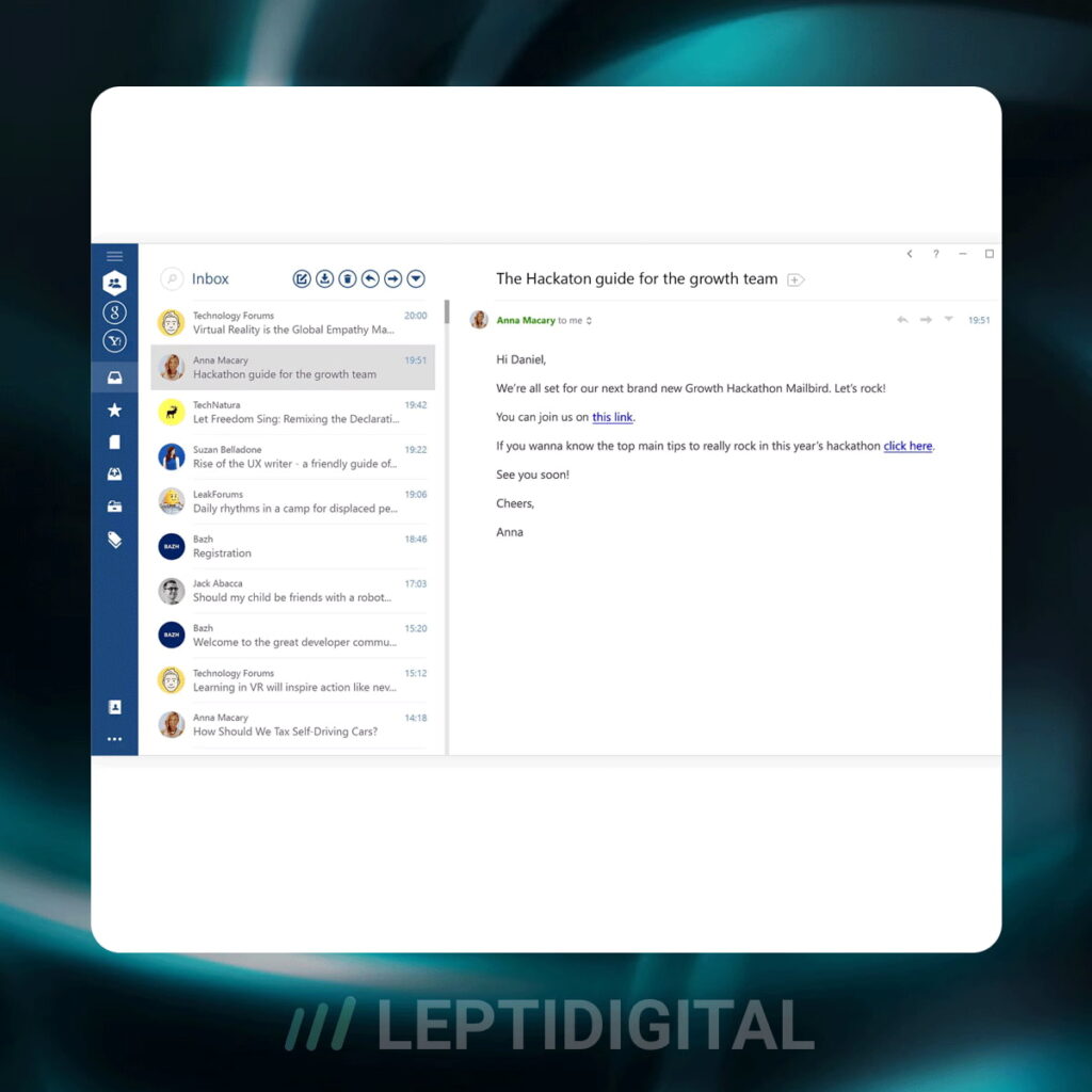 Interface Mailbird
