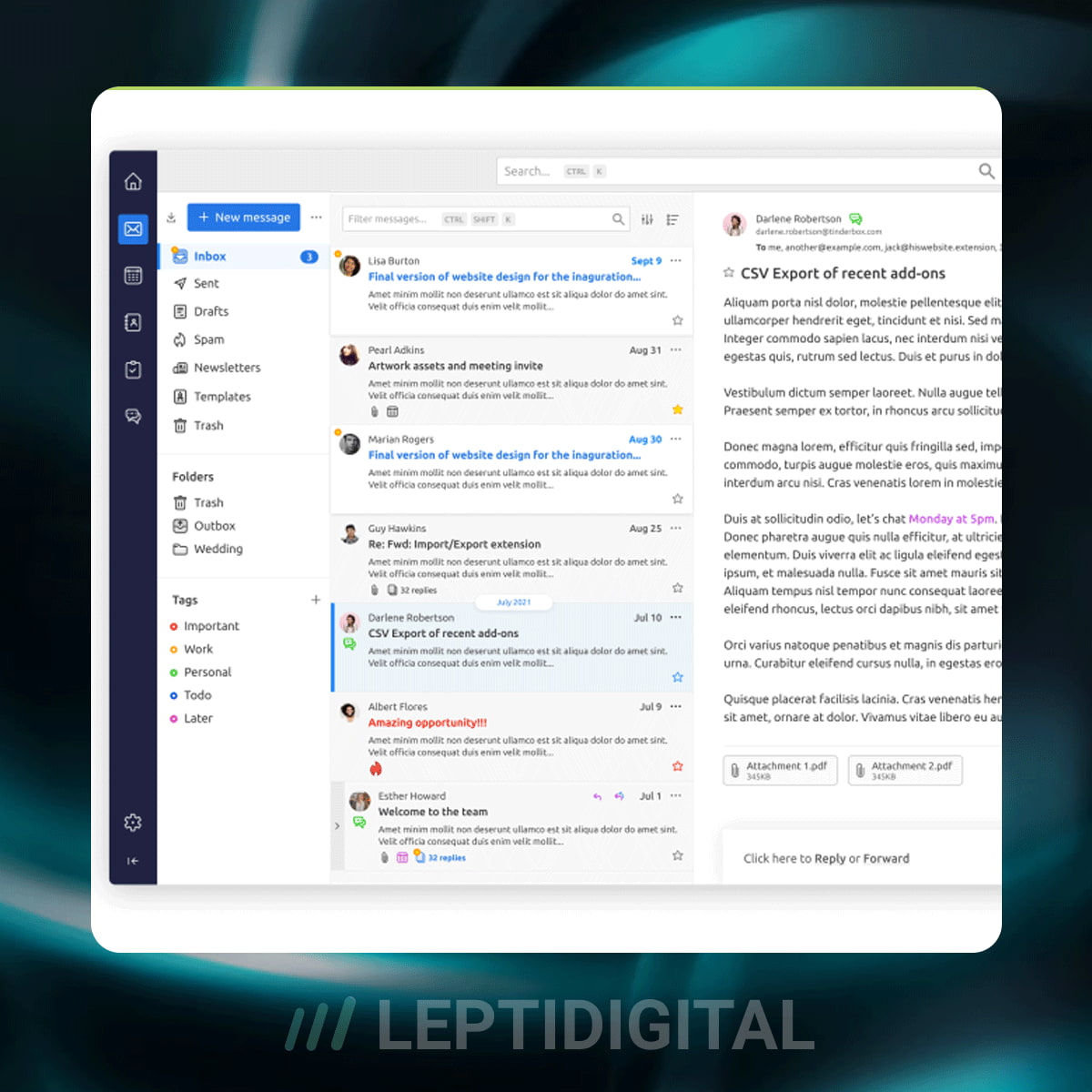 Interface Thunderbird