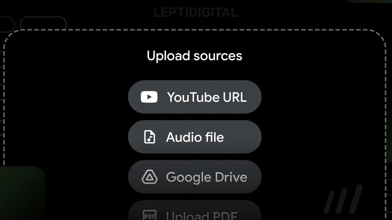 NotebookLM supporte videos YouTube et fichiers audio