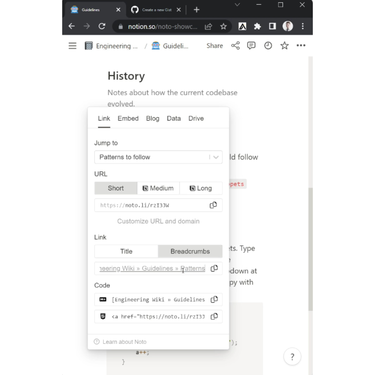 noto interface