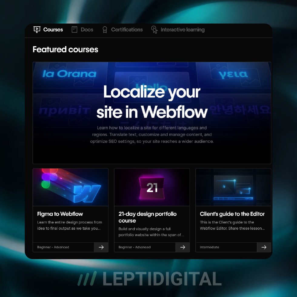 Cours Webflow