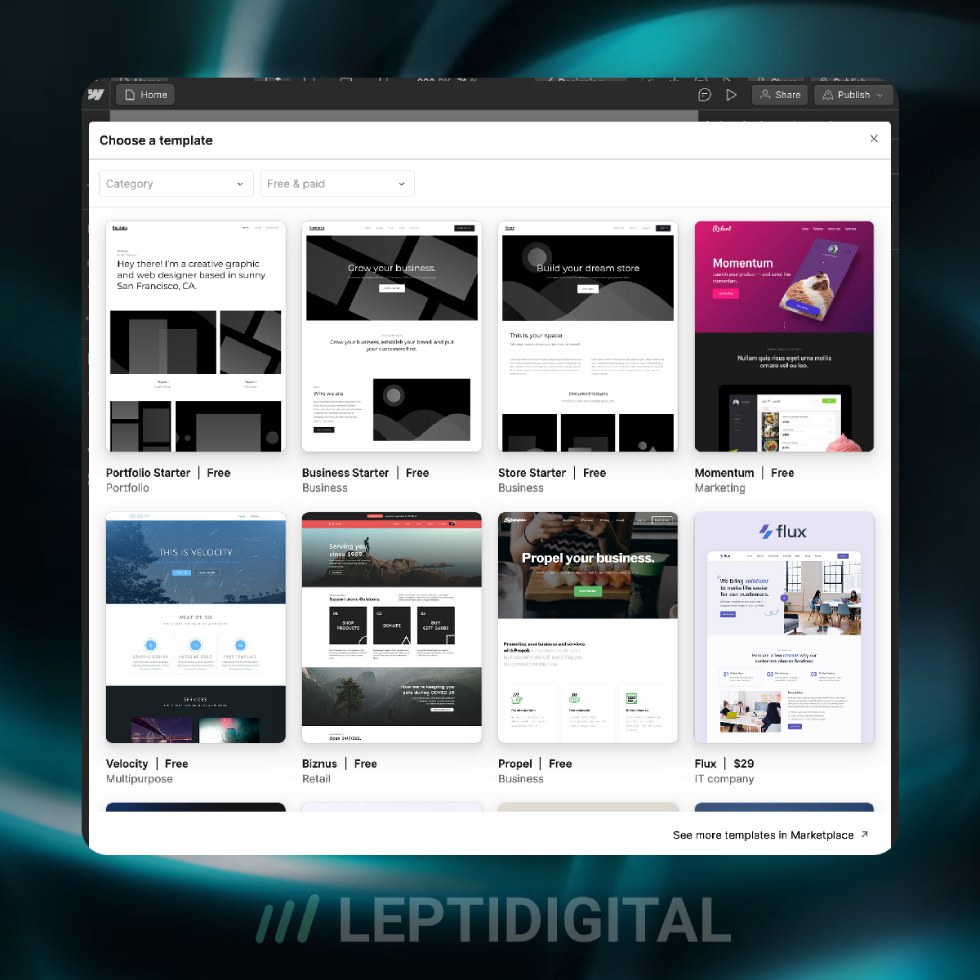 Templates Webflow