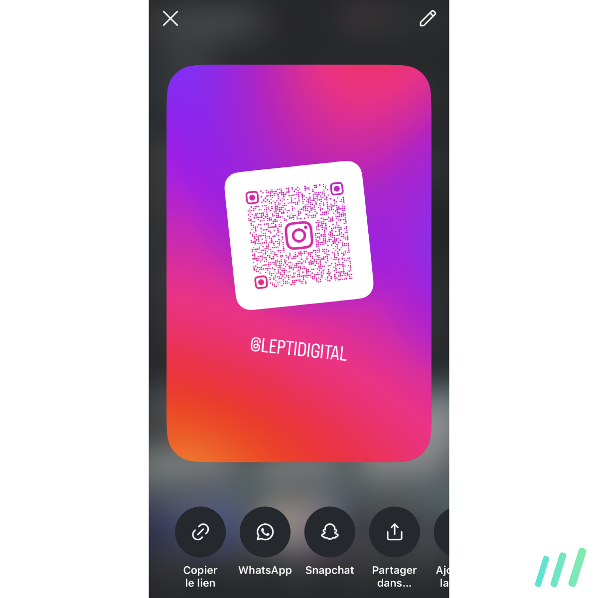 QR code Copier lien instagram