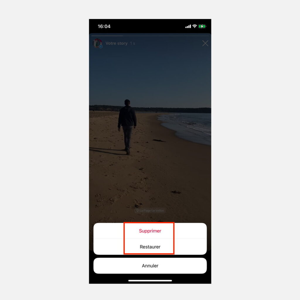 Option Fonctionnalite Supprime Recemment Instagram