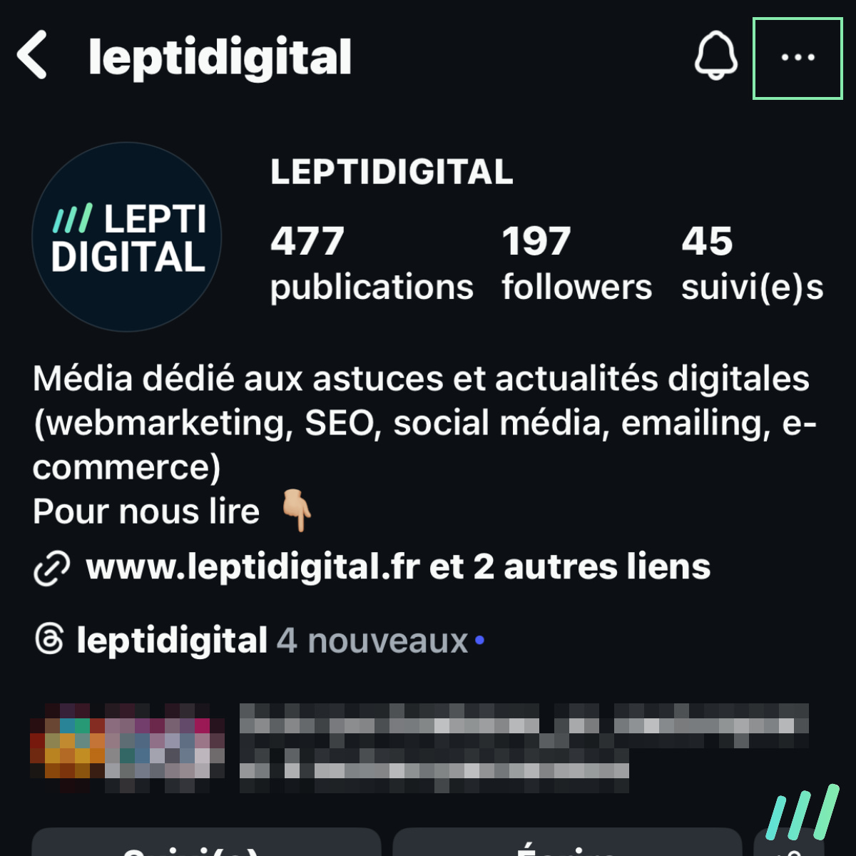 trois points instagram