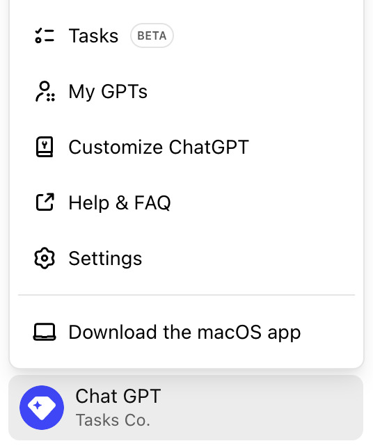 Acces ChatGPT Tasks
