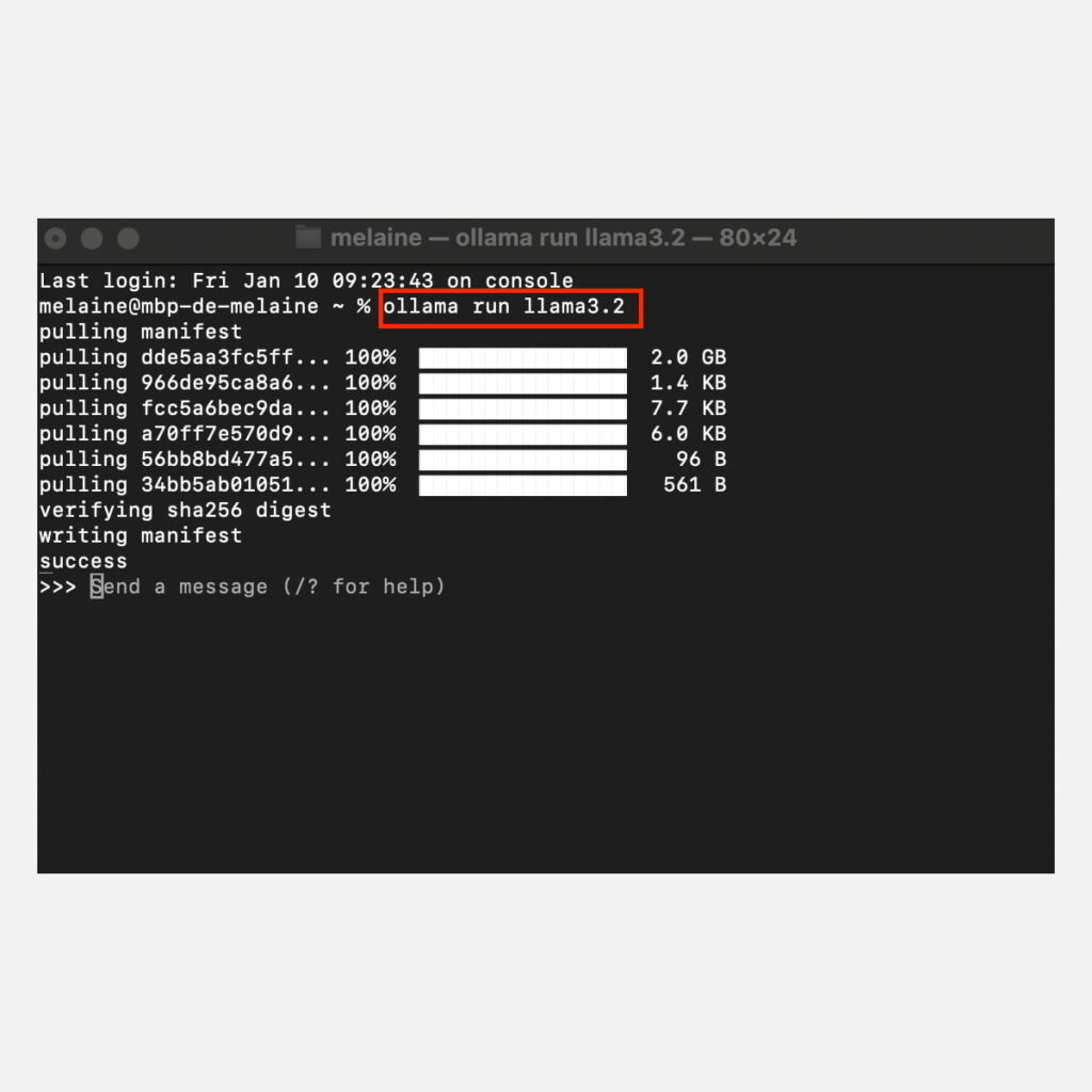 Installer Llama 3.2 sur MacOS