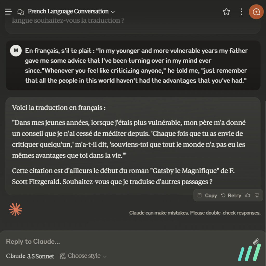 traduction claude