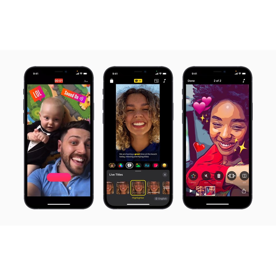 Aperçu de l'interface apple clips