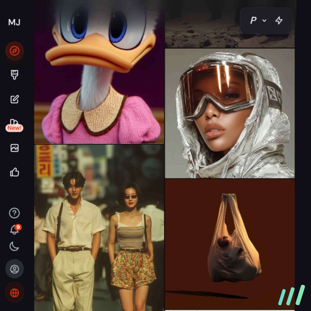 midjourney explore interface 