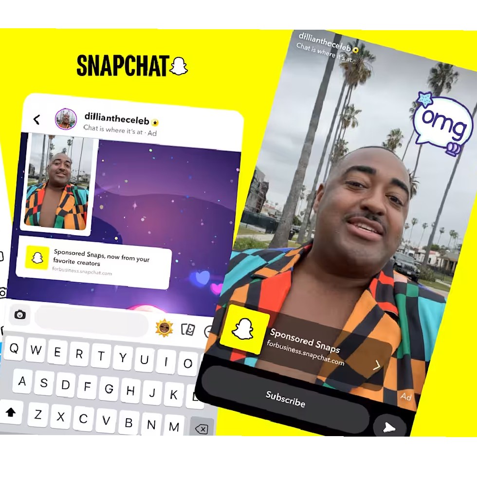 Chat sponsorisé Snapchat