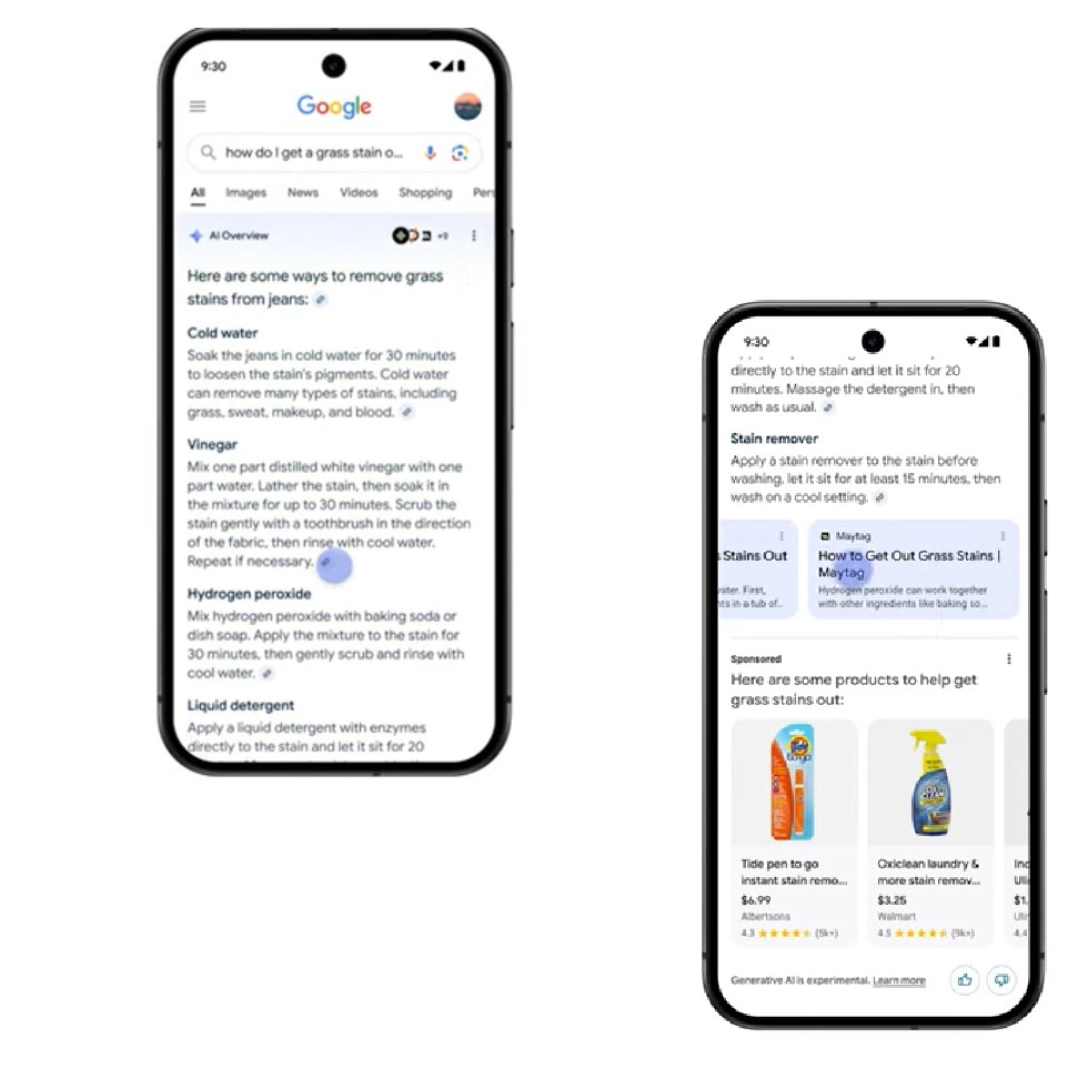 Aperçu des publicités dans AI OVERVIEWS