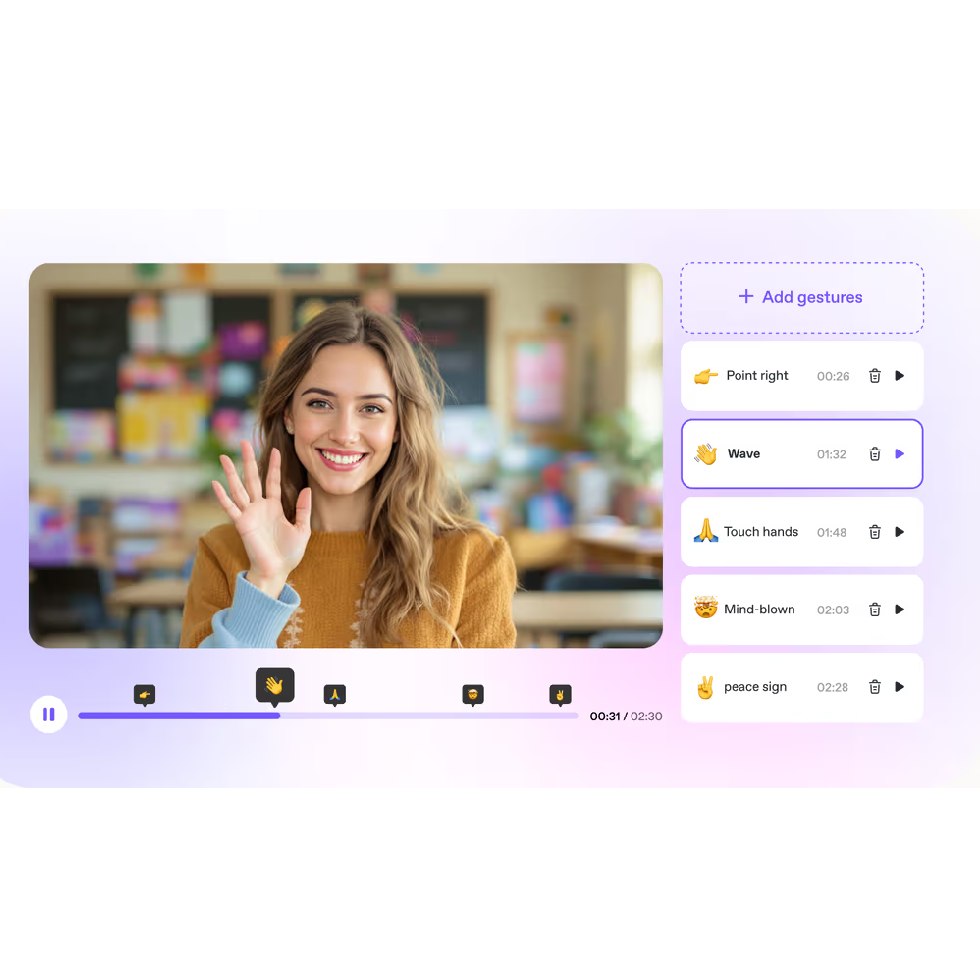 AI Studio - Aperçu fonction contrôle gestuel