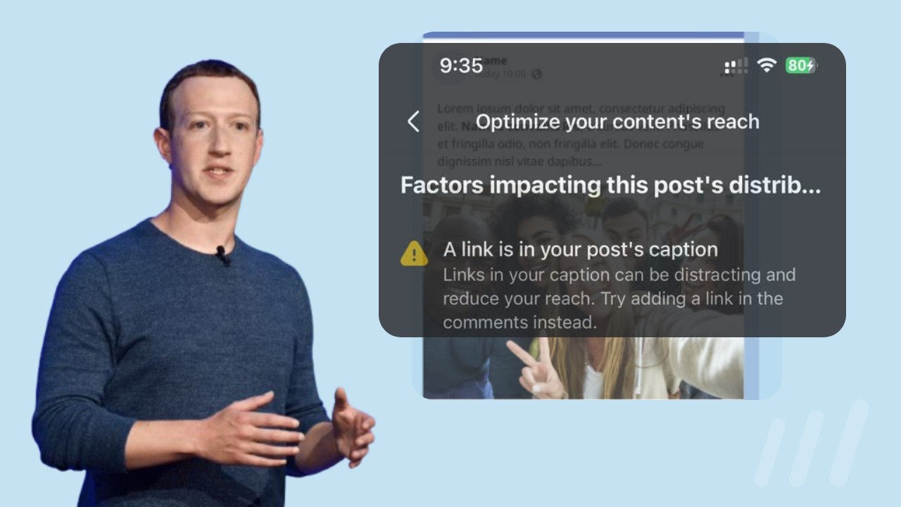 Meta recommande désormais officiellement de ne plus partager de liens dans vos publications