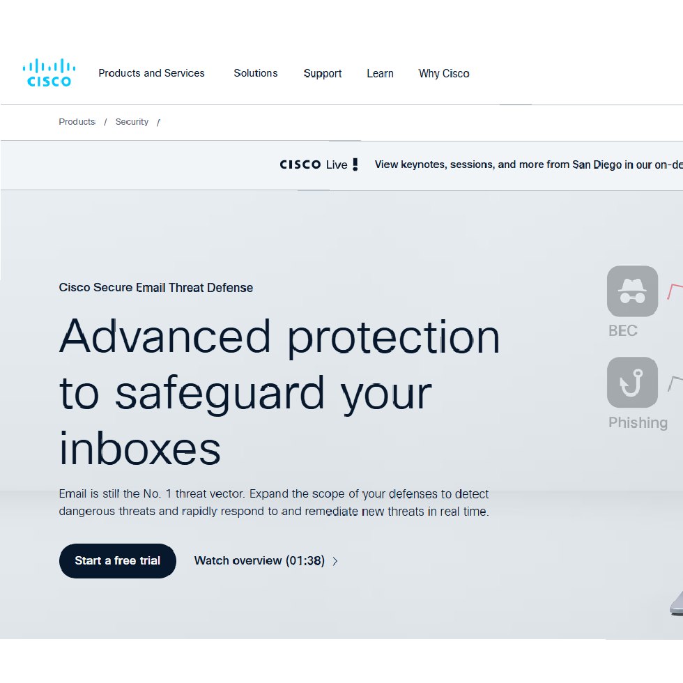 Aperçu Cisco Secure Email