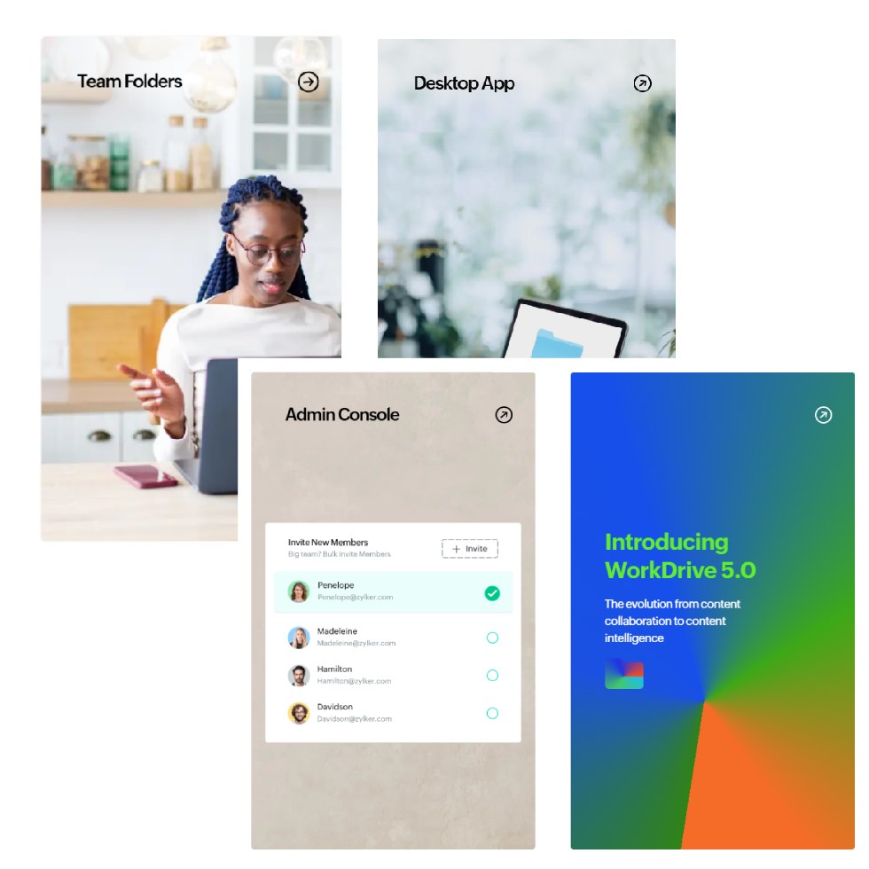 Aperçu Zoho Workdrive