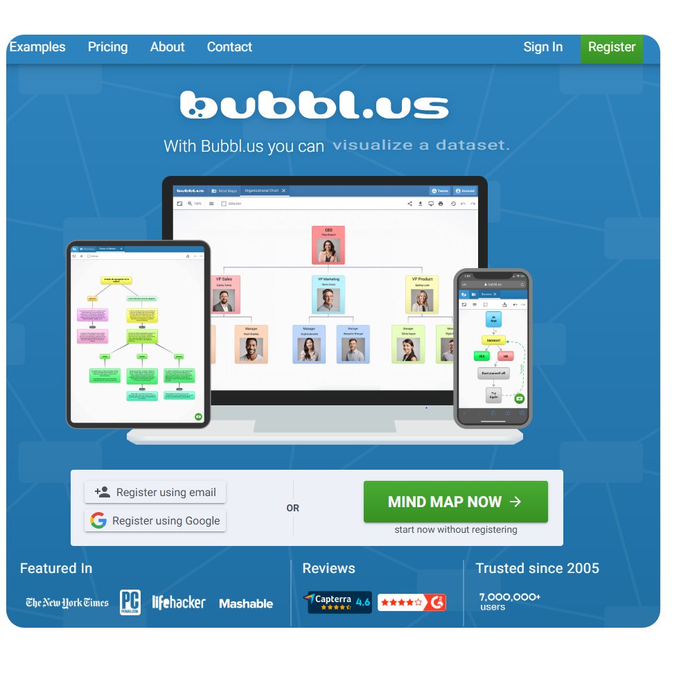 Aperçu de l'outil Bubbl.us