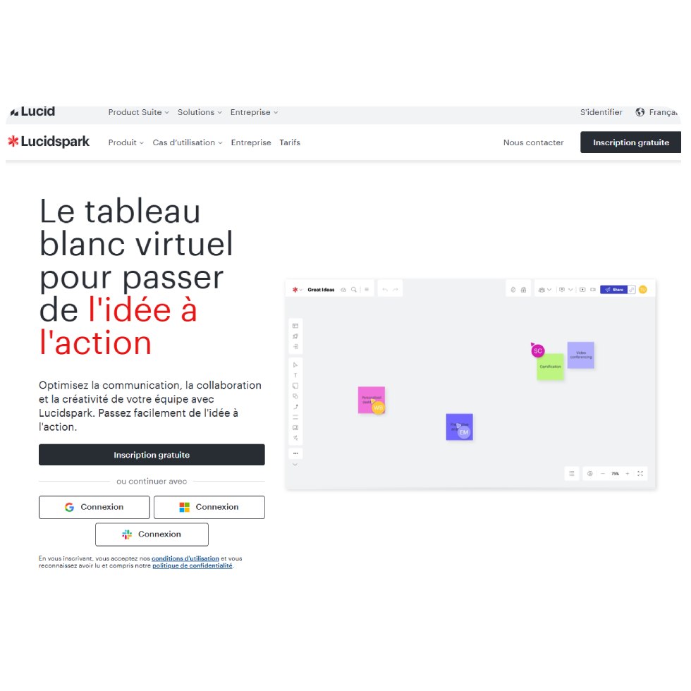 Aperçu interface Lucidspark
