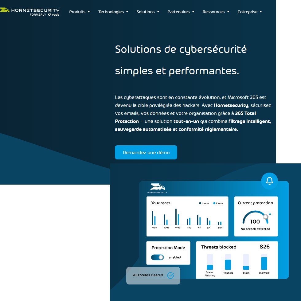 Aperçu interface web vade secure