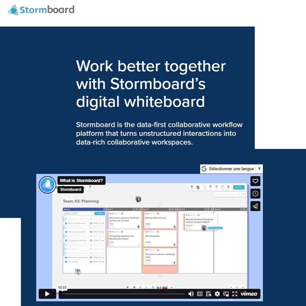 Aperçu outil stormboard