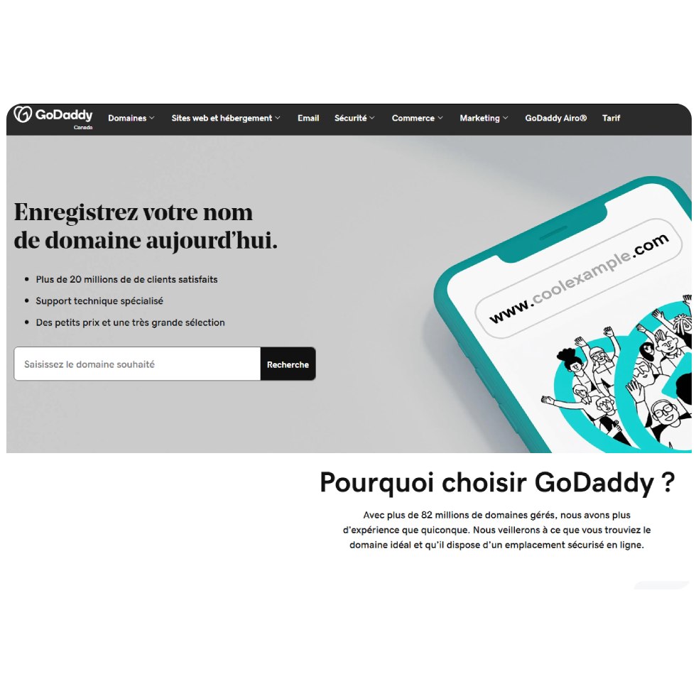Interface Web GoDaddy